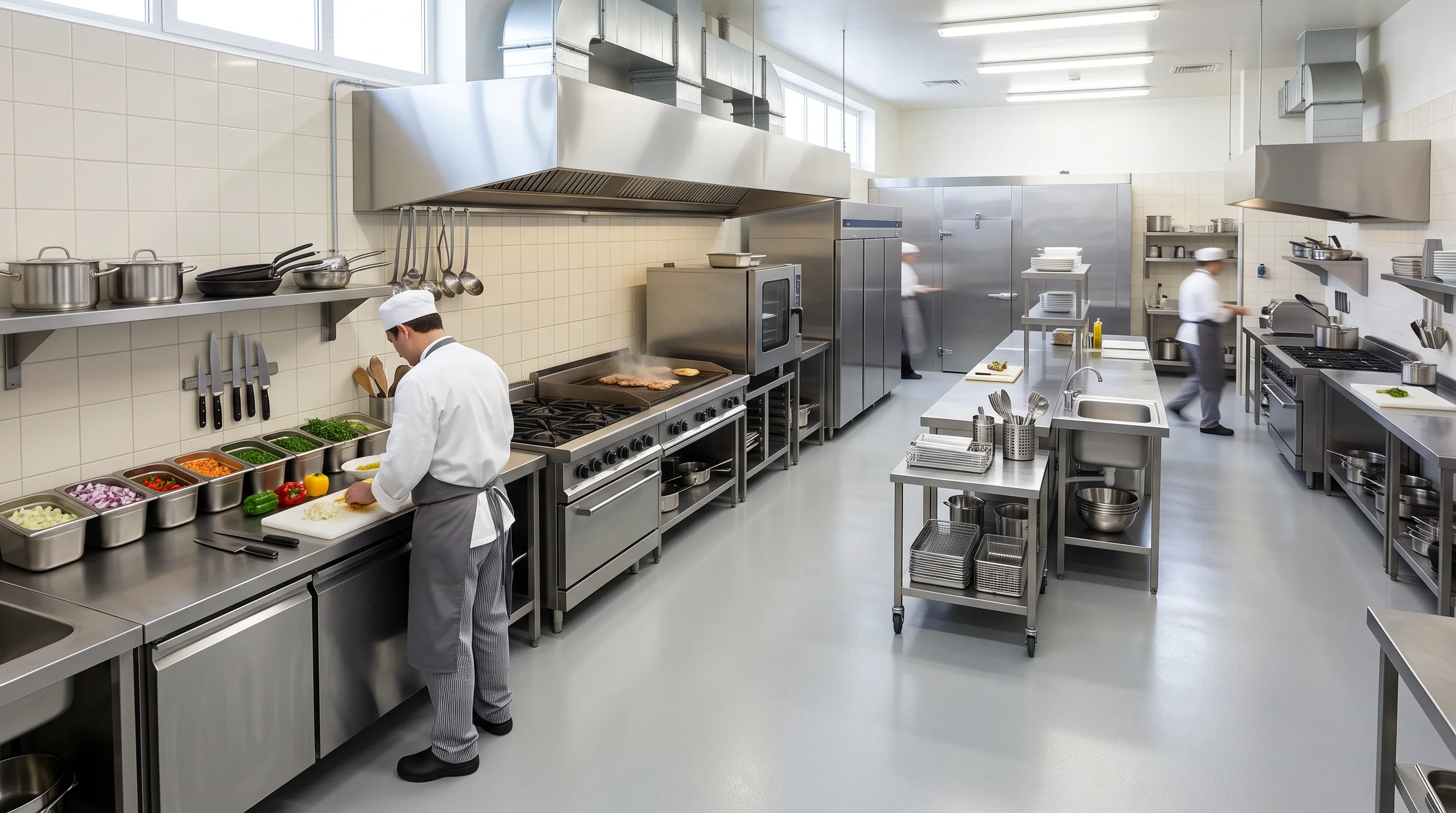 Commercial epoxy flooring Toronto restaurant and kitchen floors