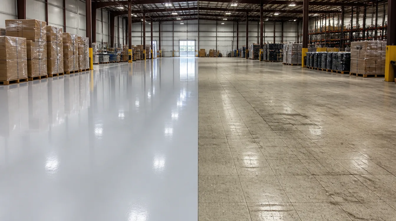 Commercial epoxy flooring Toronto vs vinyl tile comparison