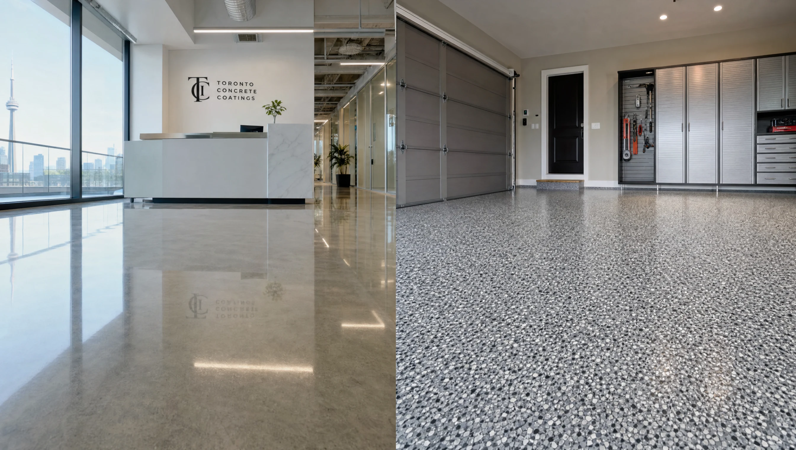 Polished concrete vs epoxy flooring Toronto comparison