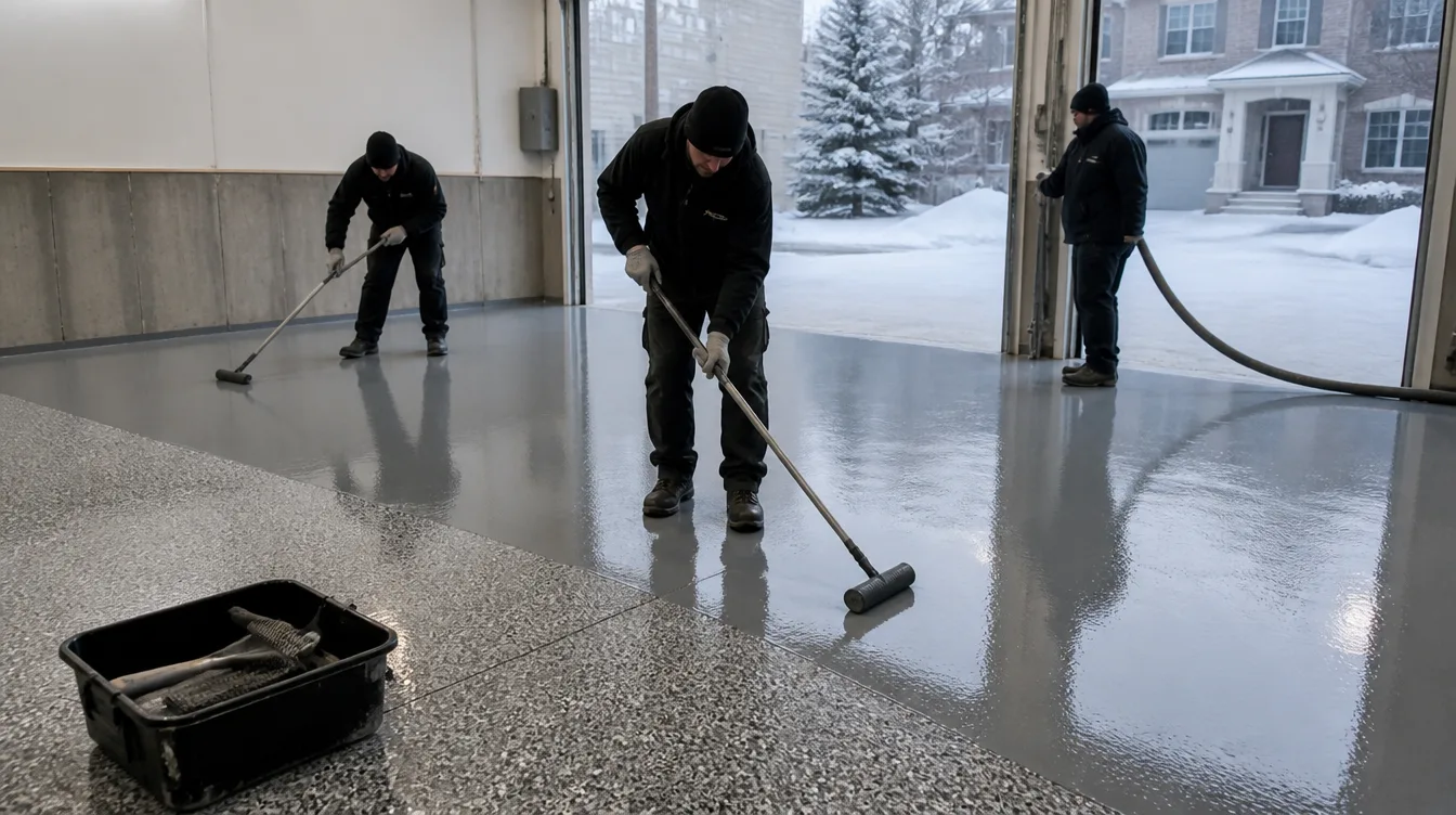 Polyaspartic floor coating Toronto cold-weather curing advantage