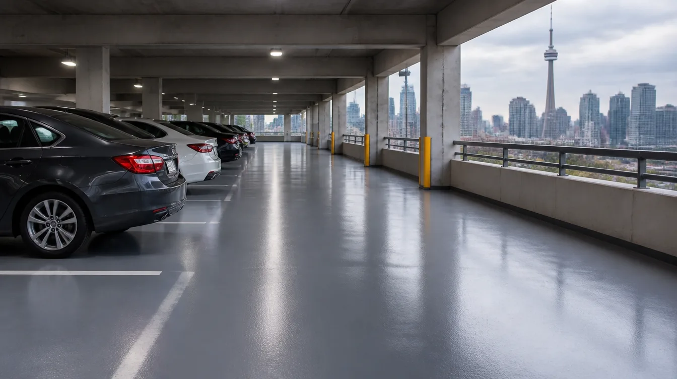 Polyurea floor coating Toronto parking garages and decks